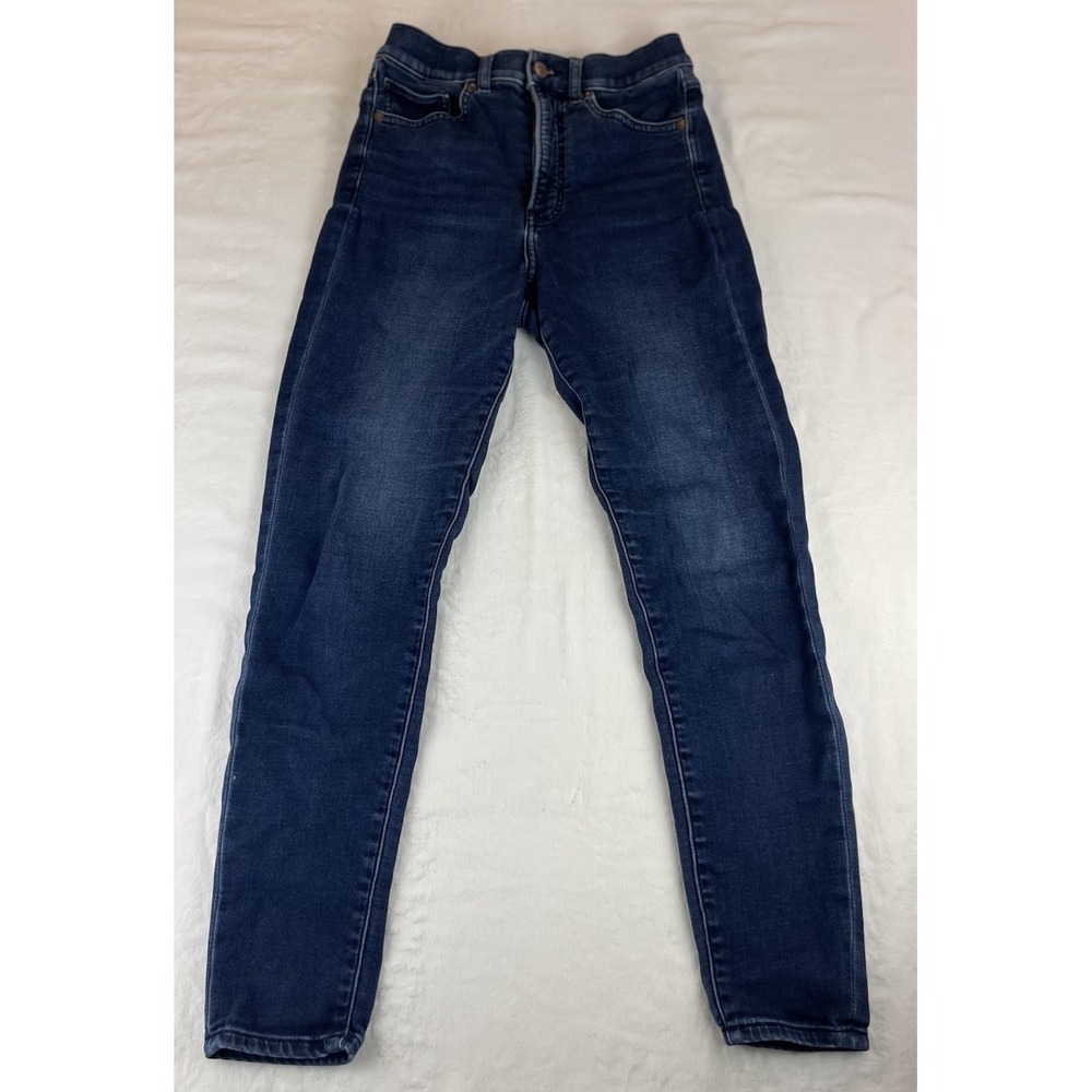 EXPRESS Size 4R Women's Dark Blue Skinny High Rise Jeans Stretch